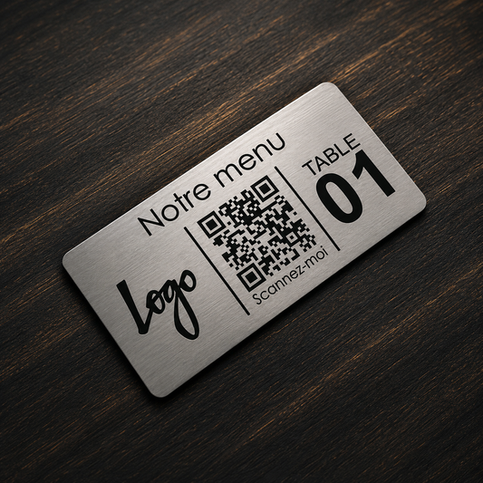 Numéro de Table Acrylique avec QR Code